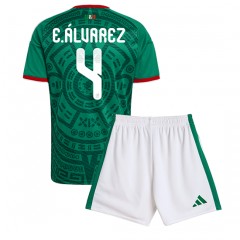 Mexiko Edson Alvarez #4 Replika babykläder Hemmaställ Barn VM 2026 Kortärmad (+ korta byxor)